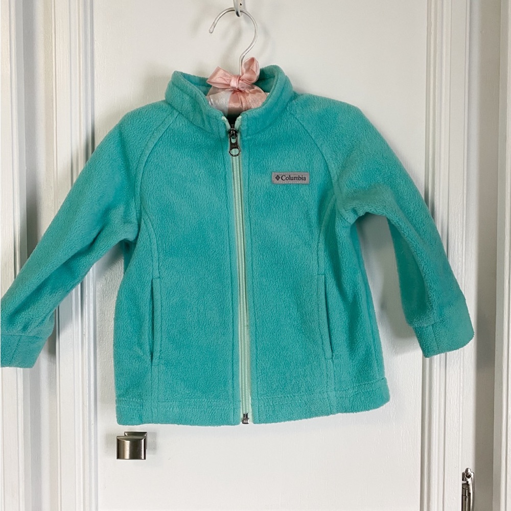 Columbia jacket aqua blue fleece 12-18 month